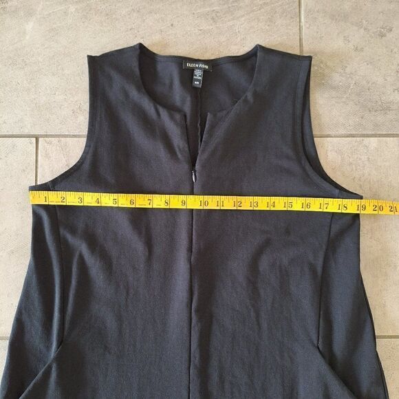 Eileen Fisher  black sleevles pocket dress size M - Picture 7 of 7